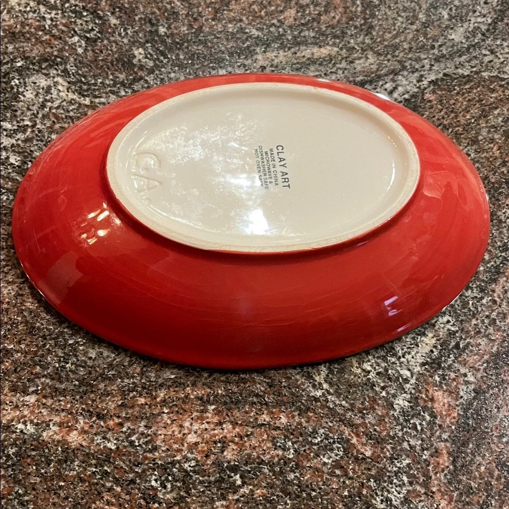 Small Olive Oval Serving Dish